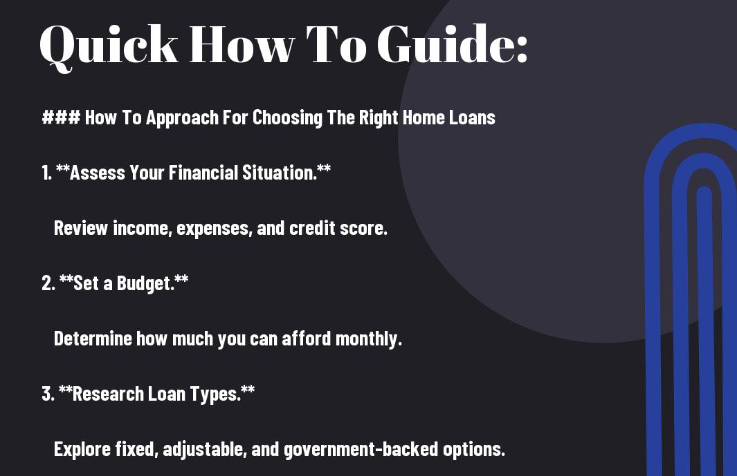 Choosing The Right Home Loans