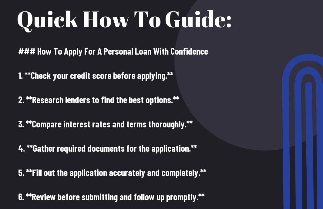 How To Apply For A Personal Loan